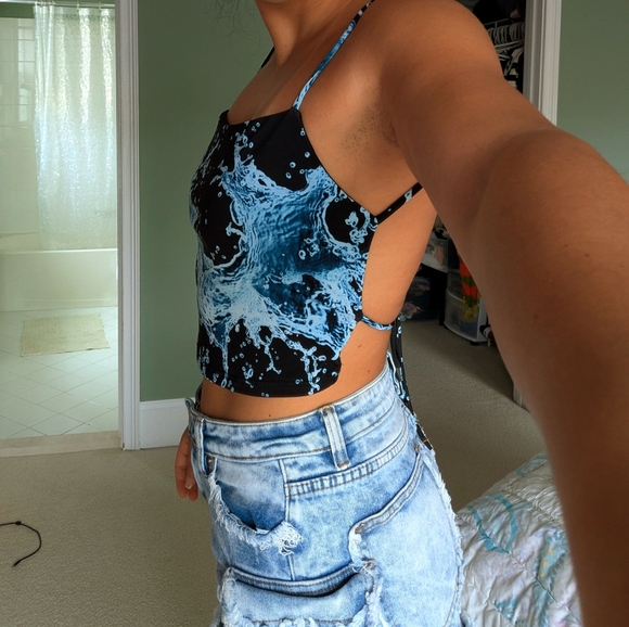 Dolls Kill Water Wave Crop Top - Picture 4 of 6